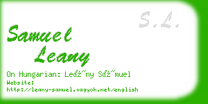 samuel leany business card